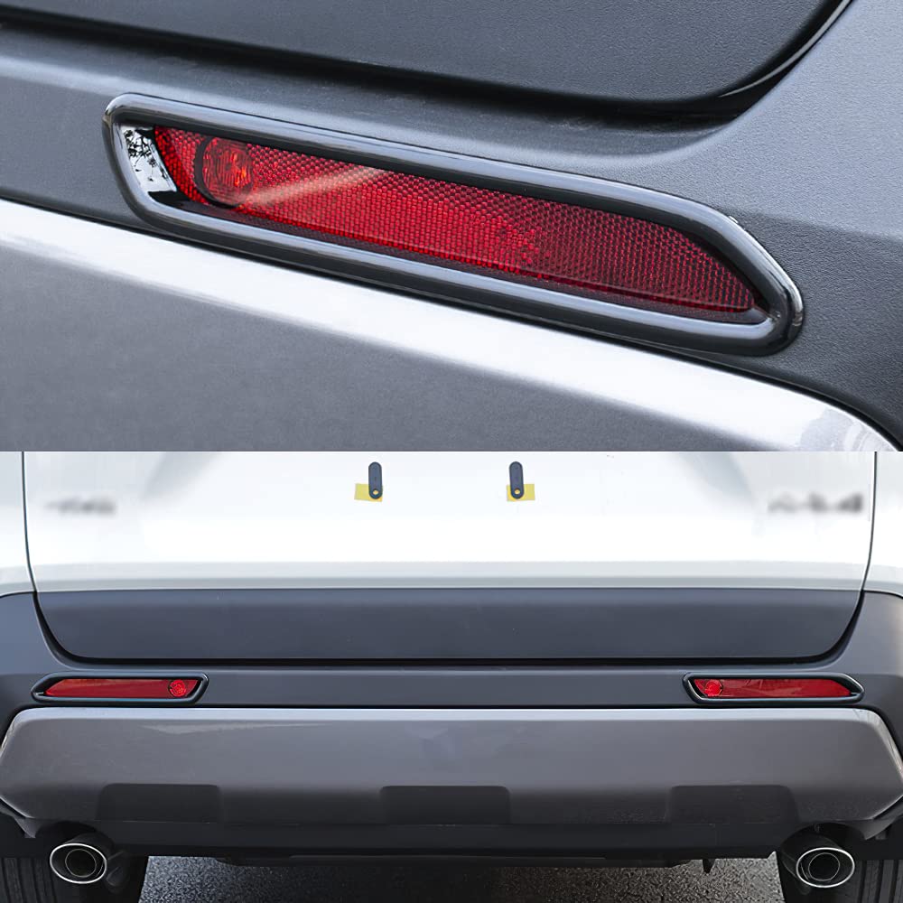 Rear fog lamp garnish for the new RAV4 XA50 Made of cover/bezel SWD-DG model. ABS, 2-piece black. SWD-RAV4/30-BK