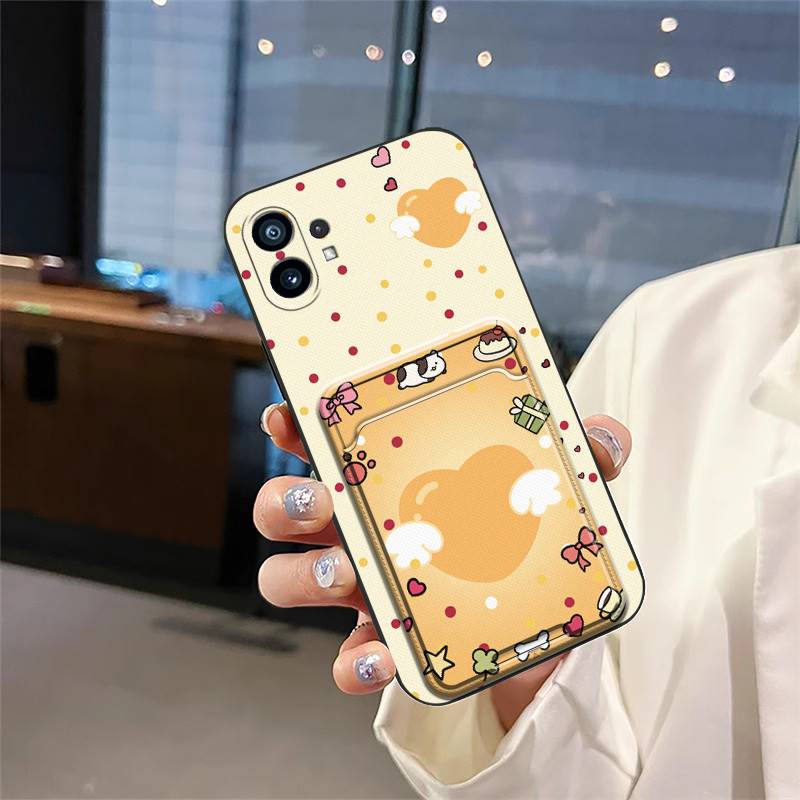 Full wrap Cartoon Phone Case For Nothing Phone1 Anti-knock Graffiti Back Cover Card bag Silicone TPU Cute protective