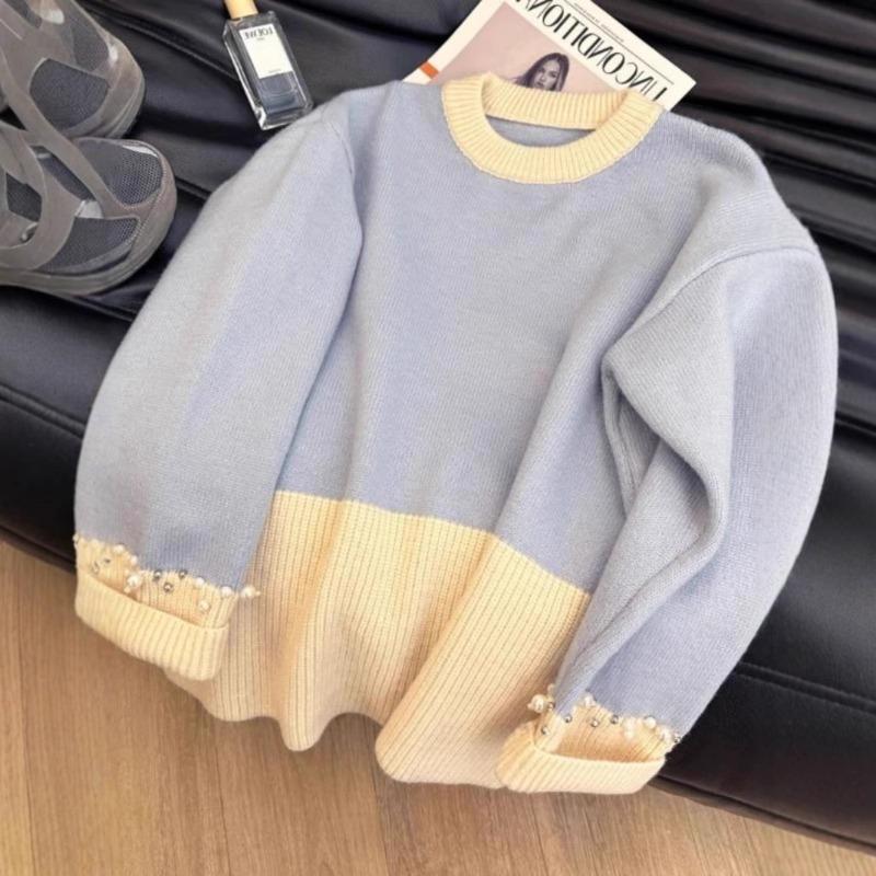 

Синие манжеты тяжелой промышленности, бисерный мягкий восковой вязаный свитер, женские осенне-зимние новые модели с тонкой подкладкой one size fits all фиолетовый