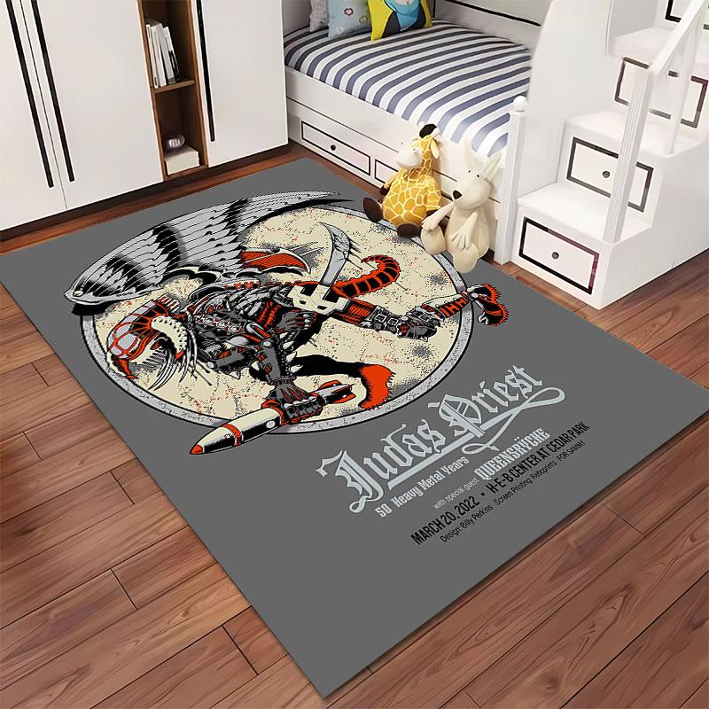 "Judas Priest Metal Art Carpet" suitable as a non-slip mat for the living room or bedroom sofa