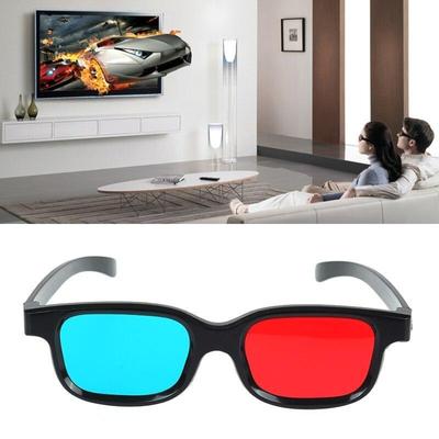 5PCS New Black Frame Red Blue 3D Glasses Black Frame for Dimensional Anaglyph TV Movie DVD Game Video Offers A Sense of Reality