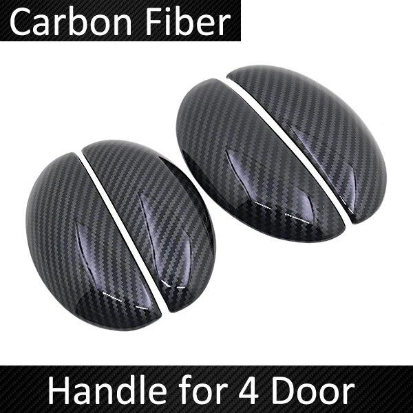 Black Carbon Fiber Door Handle Cover for Toyota Aygo MK1 2005~2013 2009 2010 2011 2012 Car Accessories Stickers Trim Set Chrome