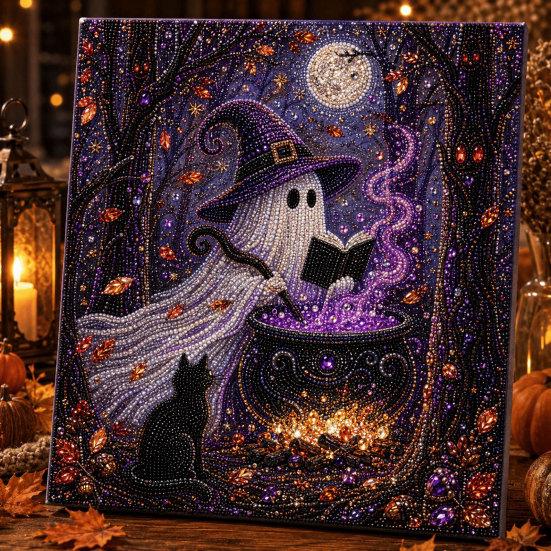 Christmas Gift Ideas for Teens Faux Pearl Art Kit, Xmas Hat Cat Dog Painting DIY Set 3D Puppy Bead Craft Kit Adults, Festive Home Wall Decor Relaxing