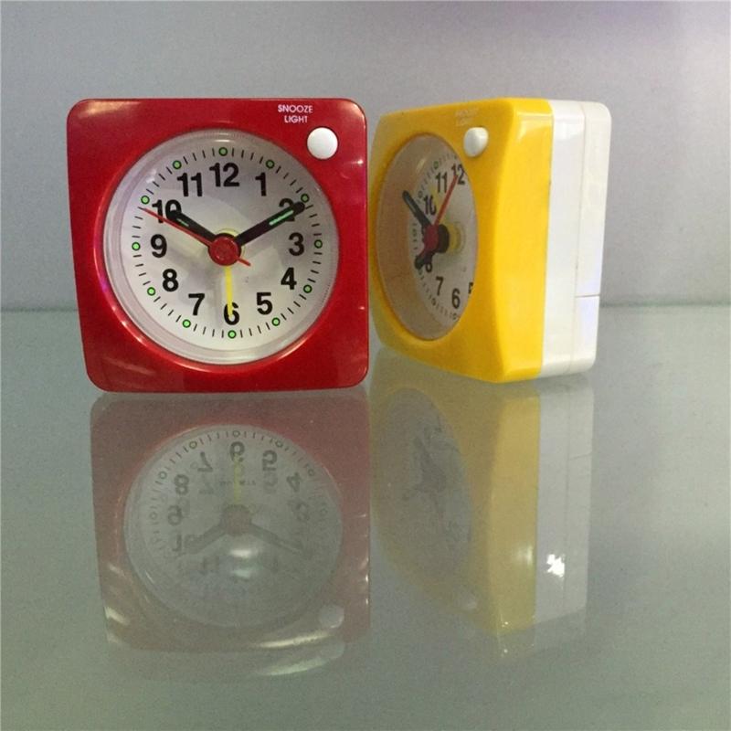 Travel Alarm Clock With Quiet Operations And Snoozes Modes Desk Clock For Business Trip Vacation for Heavy Sleep