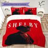 Thomas Shelby Pattern Bedding,Quilt Set Quilt Cover Pillowcase Home Birthday Gift(1 * Duvet Cover + 2 * Pillowcase, Without Core)_lx
