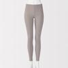 MUJI Stretch Ribbed Leggings DGA14A6S Grayish Brown XL Women's (Full Length)