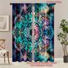 Mandala Print Curtains Suitable Bedroom Living Room Kitchen Decoration Home Window Set Of 2 Made Polyester Sitting Decor