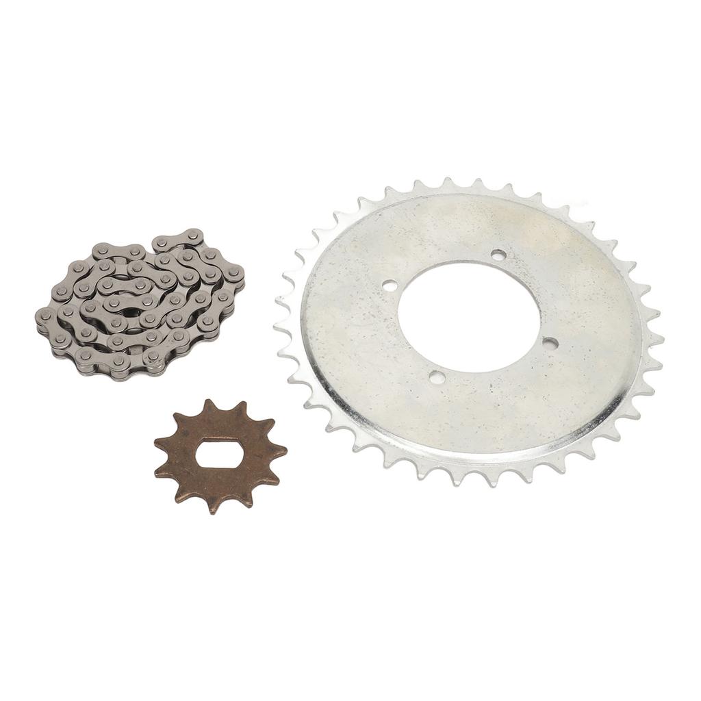 410 Drive Sprocket Chain Combo 38 Links Chain Golden 11T Type H Gear Steel Sprocket Chain Kit for Electric Bikes