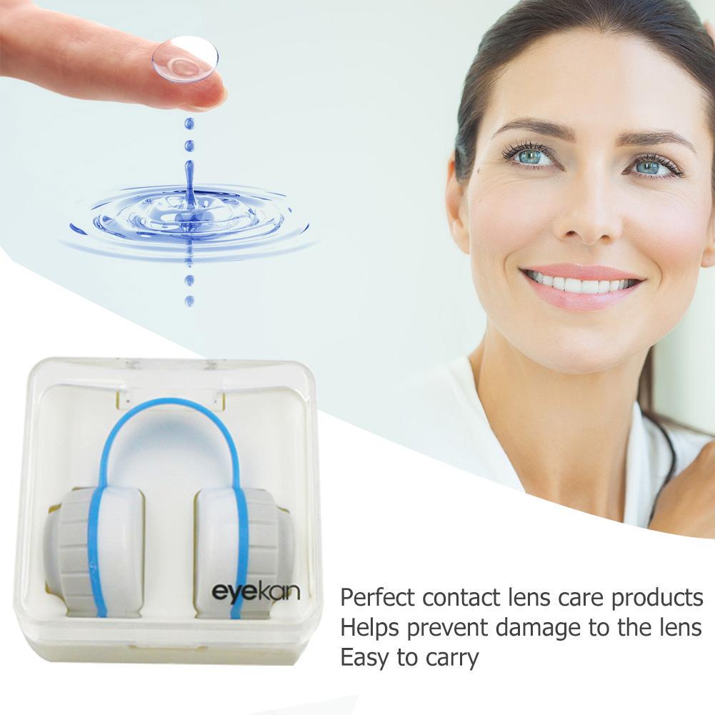 Buy Travel Glasses Earphone Pattern Plastic Contact Lens Box for Eyes