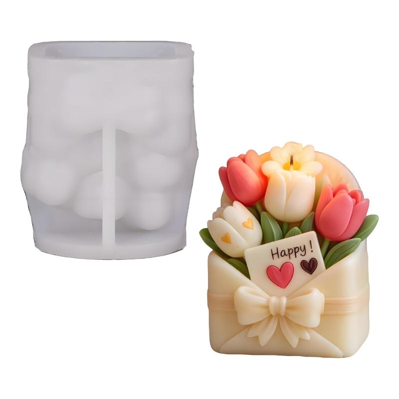 

Flower Candle Silicone Molds Floral Basket Shape Silicone Molds For Handmade Candle Soap Crafting Wedding Decoration 1