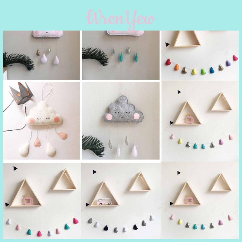Premium Quality Baby Kids Room Nursery Cloud Raindrop Wall Mural Decor Stickers