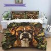 Biancheria da letto con motivo boxer vintage Decorazione per la casa Regalo di compleanno (1 * copripiumino + 2 * federa, senza nucleo)