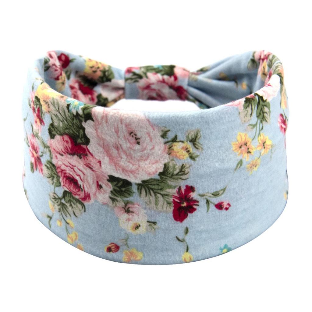 Bohemian Retro Yoga Headband - Wide-Brimmed, Sweat-Absorbent, Elastic Cotton Hair Accessory