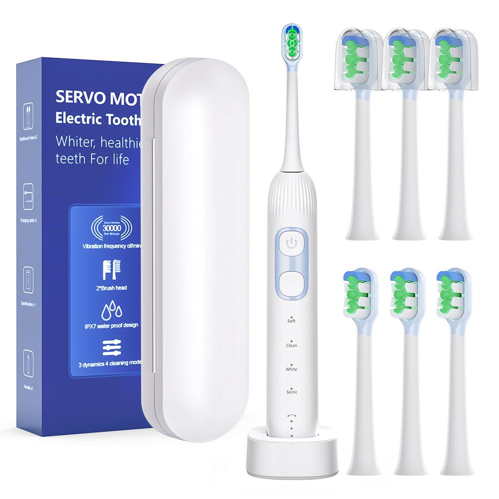 Sonic Electric Toothbrush Smart Ultrasonic Dental Teeth Whitening Rechargeable Adult Tooth Brush Sarmocare X300U with 6 Brushs