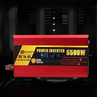 Onduleur de voiture universel 12V/24V vers 220V, 4000W/5000W Alimentation extérieure sur batterie