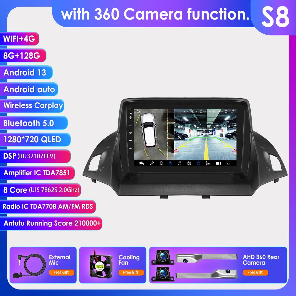 9-inch Android GPS Navigation Screen for 2013-2017 Ford Kuga Center Console