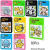 10Pcs Cute Plastic Animal Jigsaw Puzzles Educational Toys for Kids Birthday Party Favors Pinata Fillers School Carnival Prizes