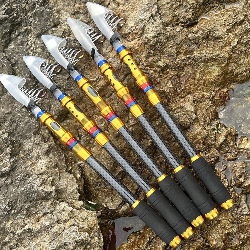 1.8m-3.6m Telescopic spinning rod carbon Fishing Rod Telescopic Fishing Rod Portable Bass Fishing Rods for Trout Carp Fishing Fishing Tackle