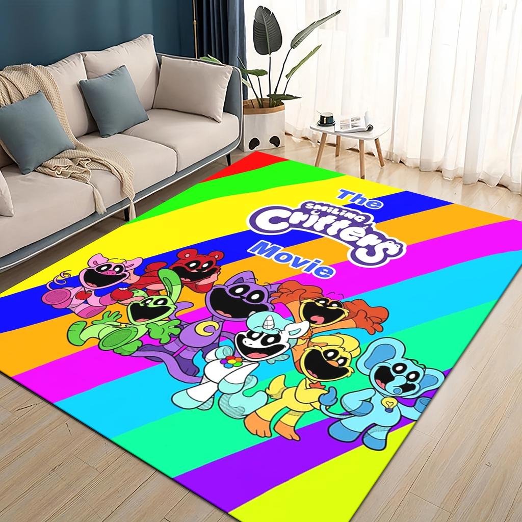 Cartoon S-Smiling C-Critters Catnap Craftycorn Rug Carpet for Living Room Bedroom Home Decor,kids Play Non-slip for Sofa Doormat