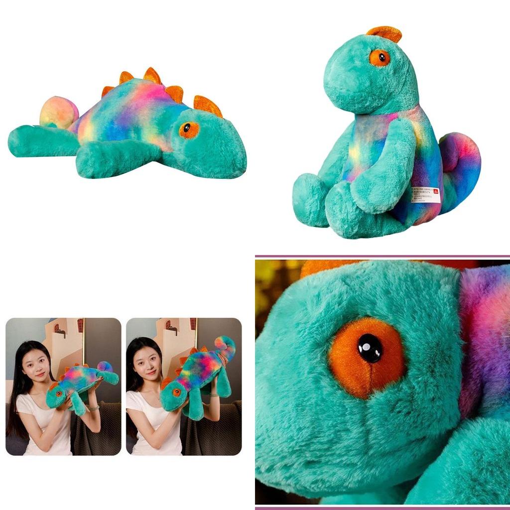 Cute Color-changing Chameleon Plush Toy Long-haired Stuffed Lizard Doll Wholesale Gift Decoration