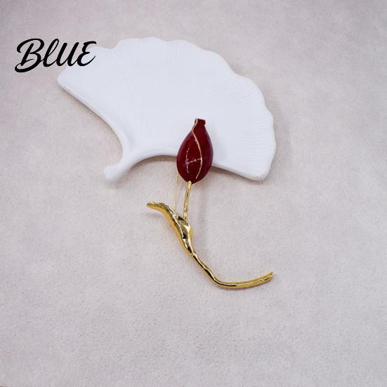 Handbag Charm Brooch Tulip Flower Metal Alloy Versatile Jacket Dress