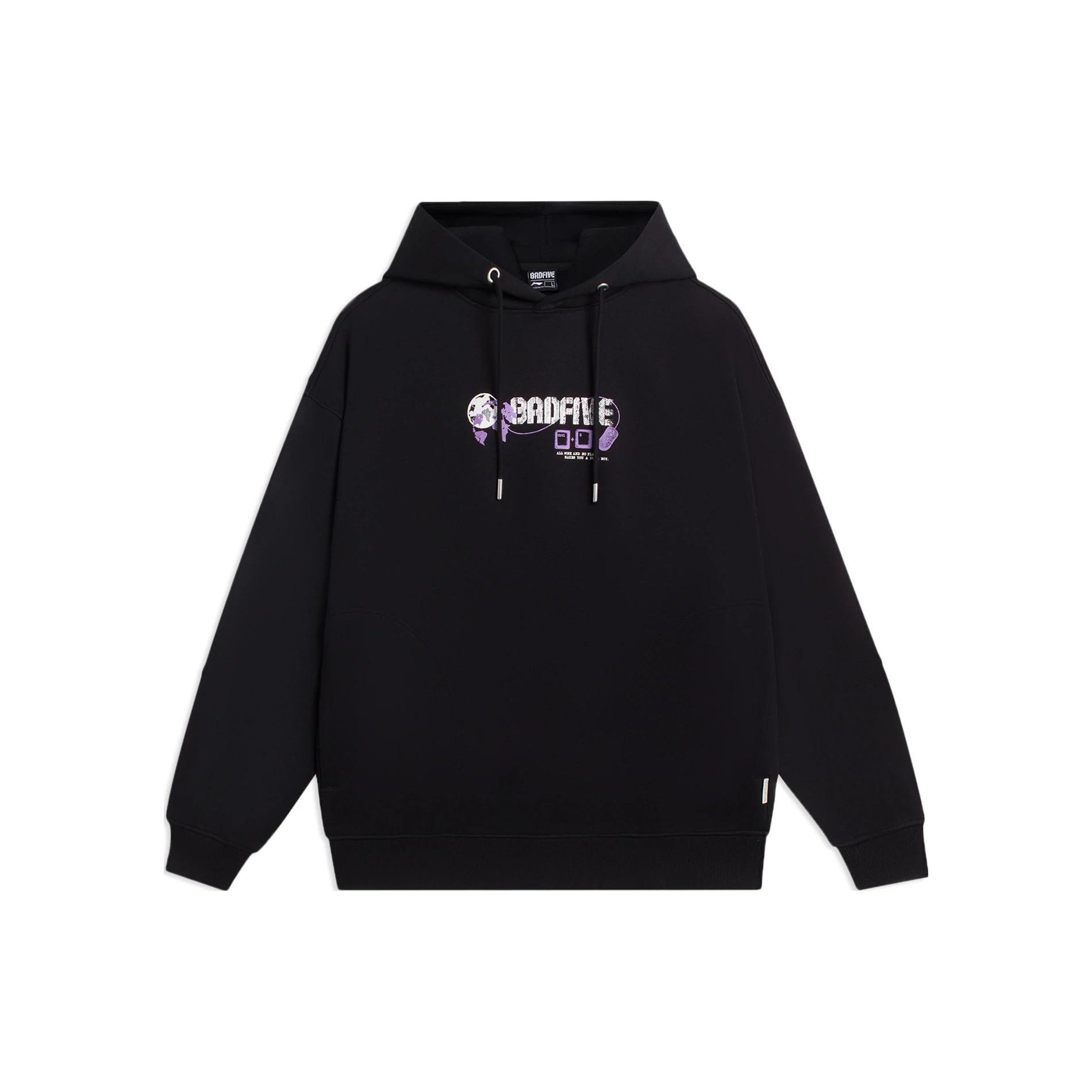 Li-Ning BadFive Graphic Hoodie  Black  Men s AWDSC09-4 M