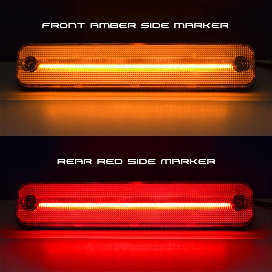 For Hummer H2 2003-2009 Smoked LED Top Roof Cab Marker Light + Front Rear LED Side Marker Light Signal Lamp 14pcs/set