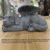 Harpiks Engel Hund Katt Statue Hagedekor Valp Gravstein Skulptur Ornamenter Gaver til Gård Hjem Dekorasjon