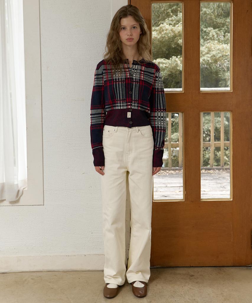 AMONG A Semi Wide Brushed Pants_Ivory