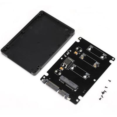Mini Pciem SATA SSD į 2,5 colio SATA adapteris išorinis nešiojamojo kompiuterio kietojo disko dėklas (Juoda)  (Neįtraukti