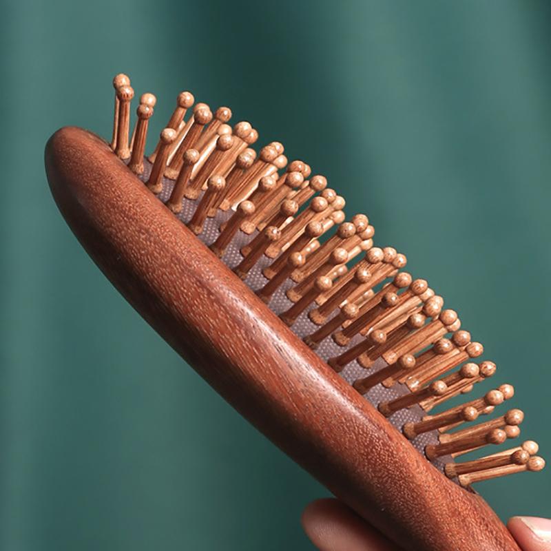 1Pc Sandalwood Comb Professional Healthy Paddle Cushion Hair Loss Massage Brush Hairbrush Comb Scalp Hair Care Healthy