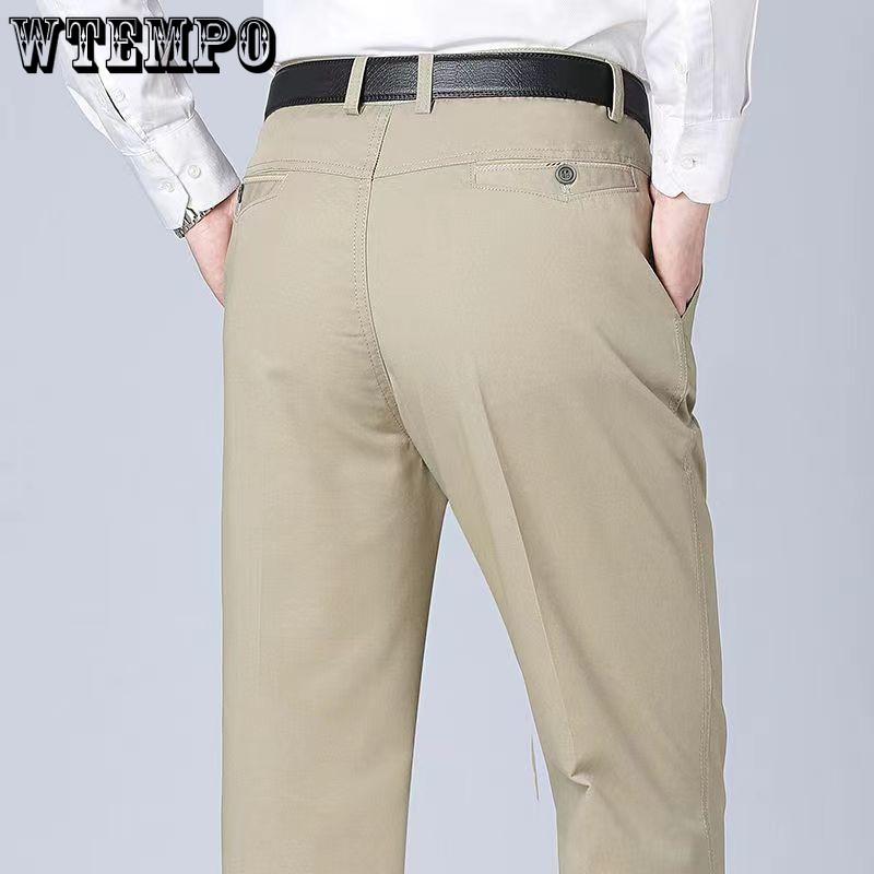 Pánské džíny léto nové volné rovné pánské ležérní kalhoty středního věku s vysokým pasem kalhoty pro střední a starší tatínky