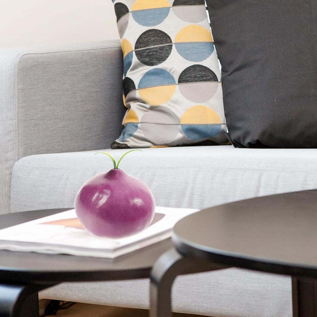 8pcs Artificial Onion Model Lifelike Fake Onion SimulationVegetable Ornament forDisplay Decoration Photography Props