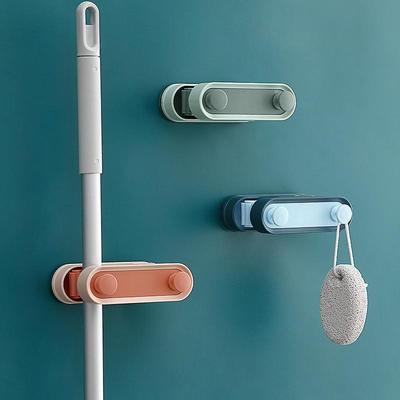 Bathroom Suction Wall Mounted Mop Organizer Holder Brush Broom Hanger Home Storage Rack Household Convenience Tools