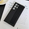 Handheld Silicone Elastic Wrist Strap Hard PC Phone Case For Samsung Galaxy S25 S24 S23 Ultra Plus Matte Clear Shockproof Cover
