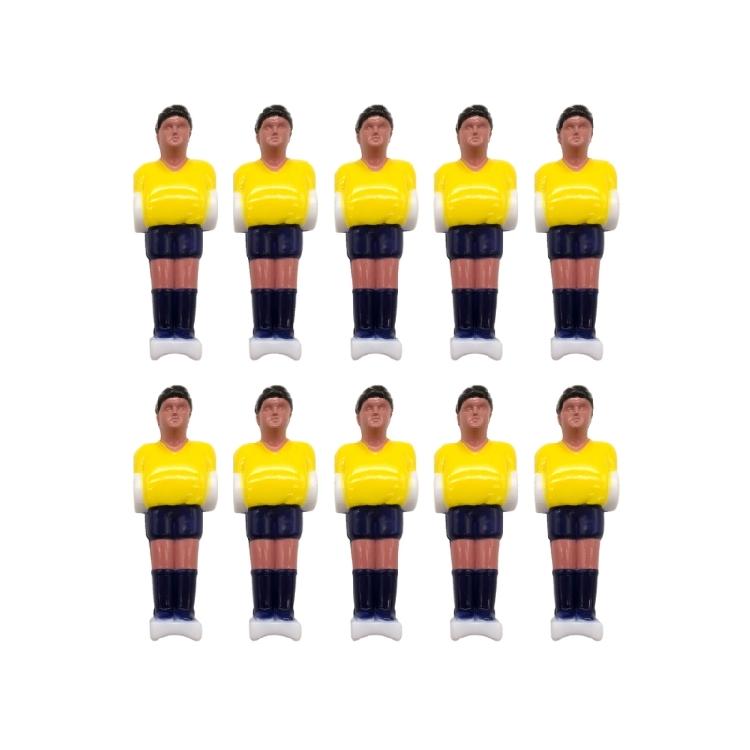 10Pcs Table Soccer Figures Foosball Replacement Players Small Soccer Player Table Football Replacement Part Enduring жёлтый