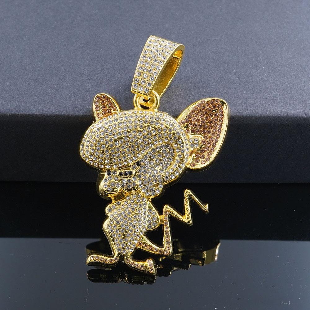 Hot Selling Cartoon Anime Jerry 3D Alloy Pendant Necklace In Europe and America, Fashionable and Versatile Men's Gift Jewelry