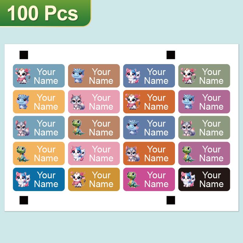 

Custom Waterproof Name Labels - Personalized Stickers for School Accessories, Water Bottles, Mugs | Trendy and Long-lasting 3X0.13CM