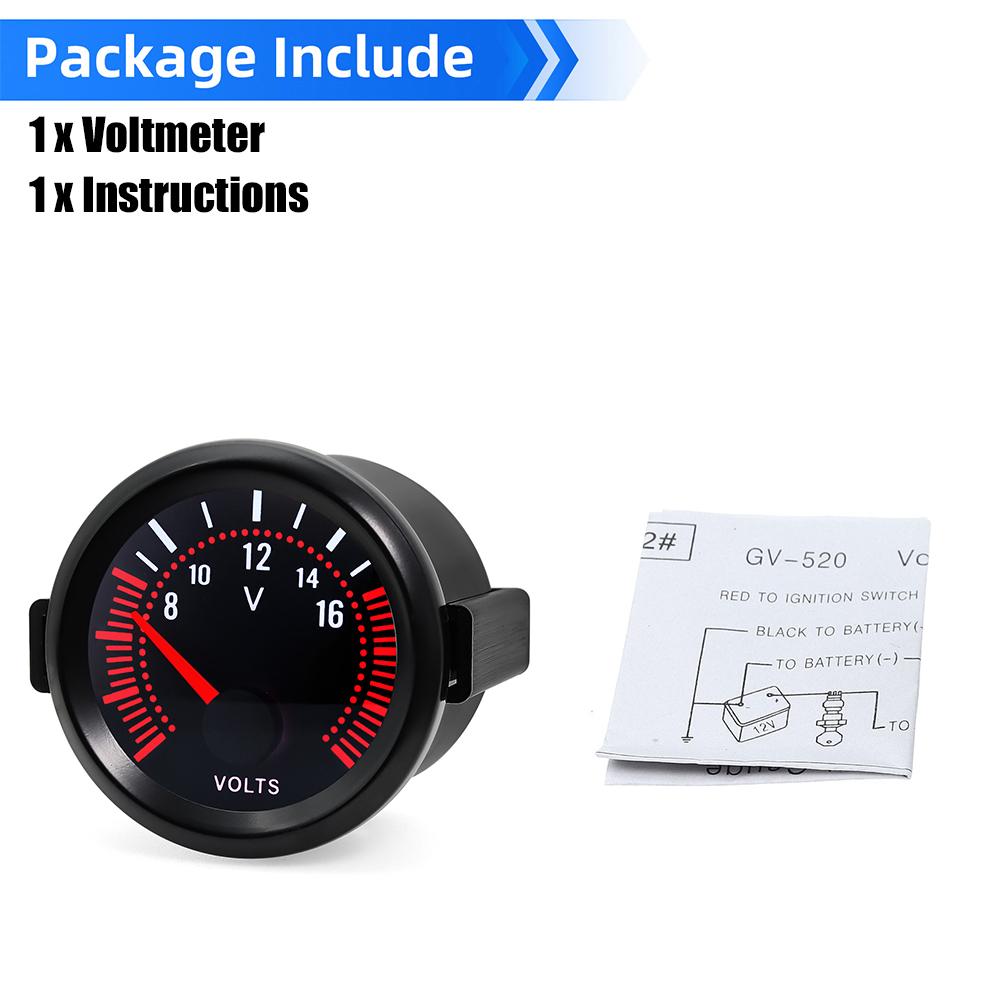 Universal 12V 2" 52MM Car Gauge Water Temp 40-120℃ Oil Temperature Boost PSI BAR Oil Pressure 0-100PSI Voltmeter Vacuum Gauge