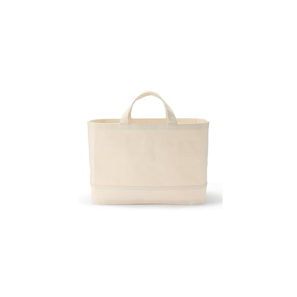 MUJI Cotton Canvas Soft Box with Handle, Large, Approx. W37 x D26 x H26cm, 23090018 (Clothing Case,