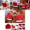 Christmas Decor Nonwoven Fabric Chair Cover With Festive Red Design For Holiday Dining