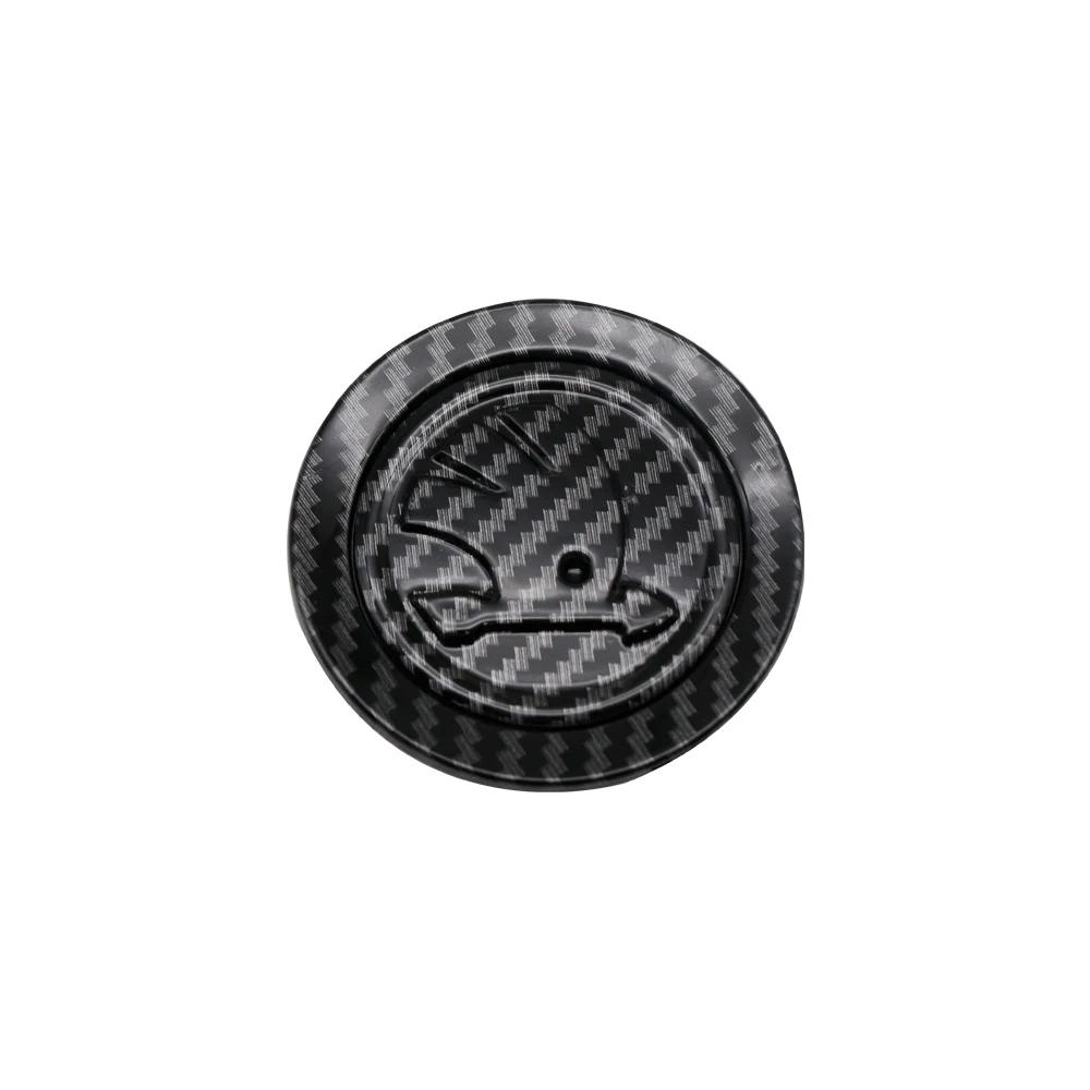 Car Steering Wheel Badge Emblem Sticker Auto Interior Accessories For Skoda Yeti Kodiaq Octavia Karoq Kamiq Fabia Rapid Superb