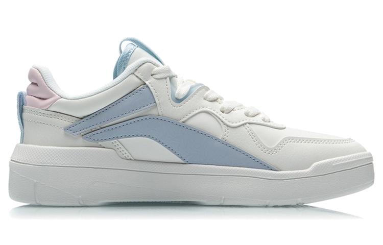 Li Ning Wave Superwave Lo Slip Resistant Breathable Lightweight Abrasion Resistant Skateboard Shoes Women's White Blue AECR004-3