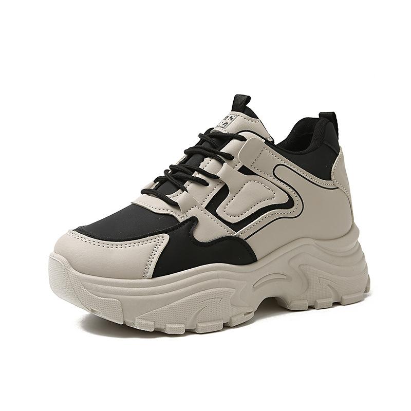 Dad shoes women's new spring models show small and light feet, sports shoes with thick soles increase in height, and small people fry the street