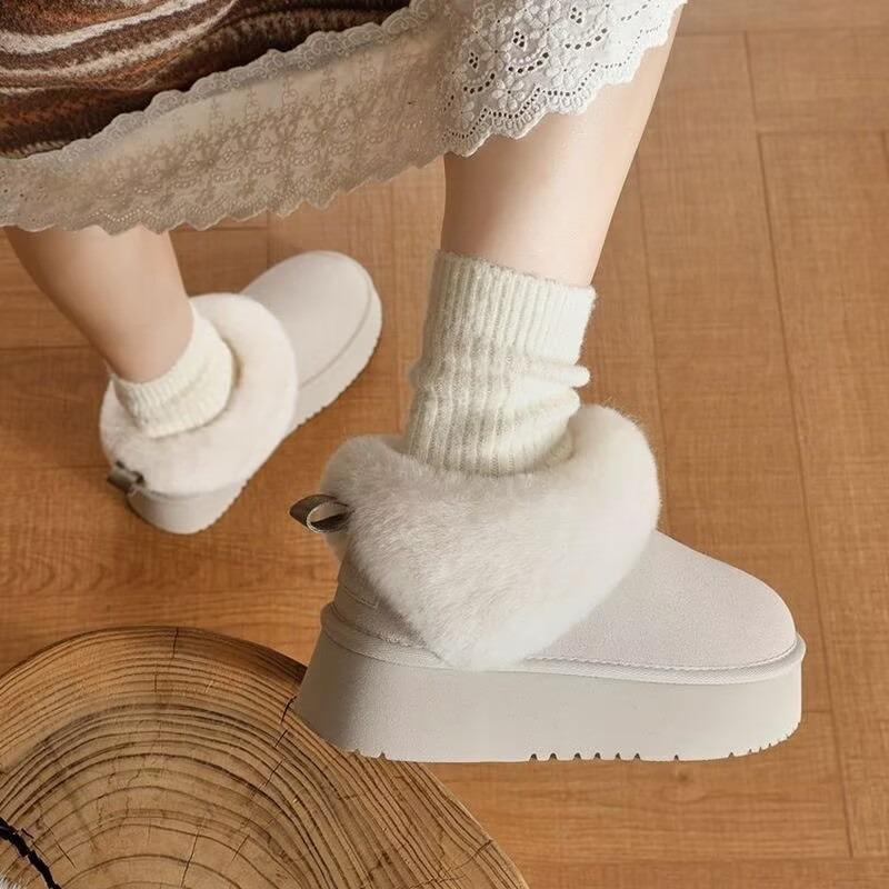 High-top Shoes, Snow Boots, Women's New Style, Thickly Padded Cotton Shoes, Anti-slip Short Boots