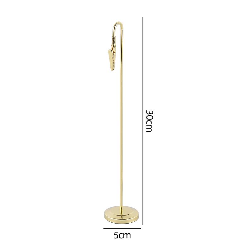 Gold Artistic Stainless Steel Menu Holder and Price Tag Display Stand