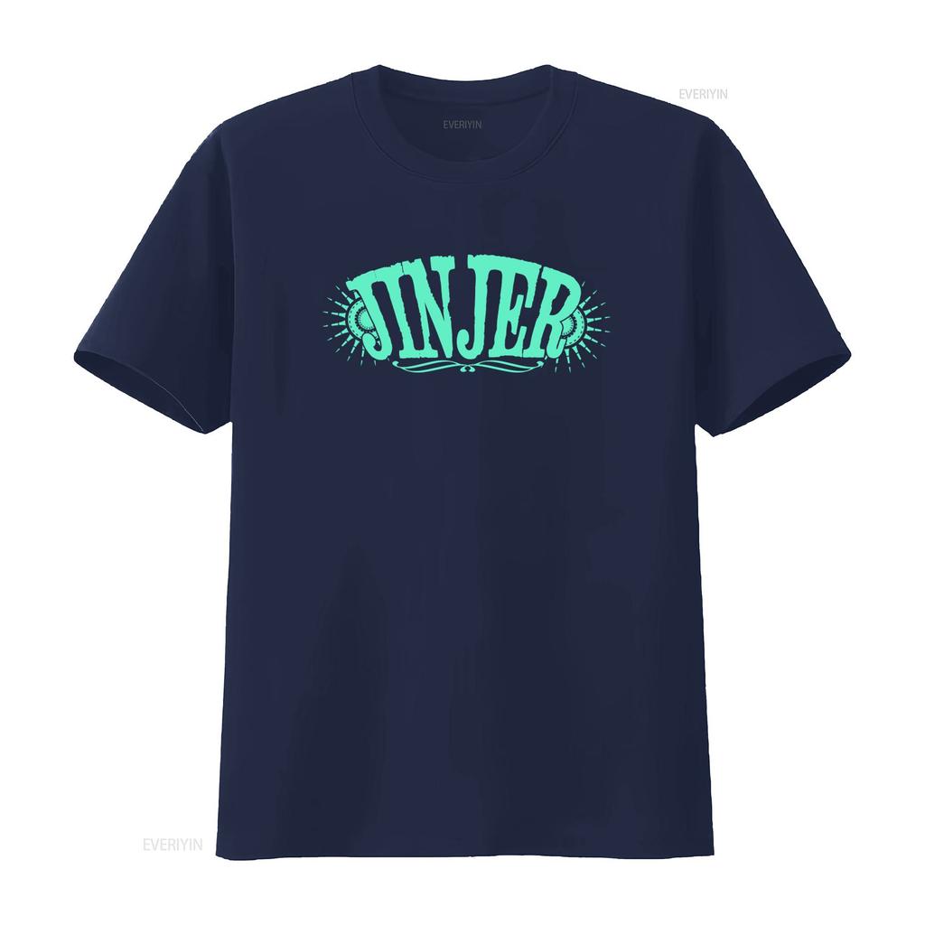 Jinjer Metalcore Band Logo Mens T Shirt Stylish Hip Hop for Adults vintage Washed Stretched designer clothes fashion