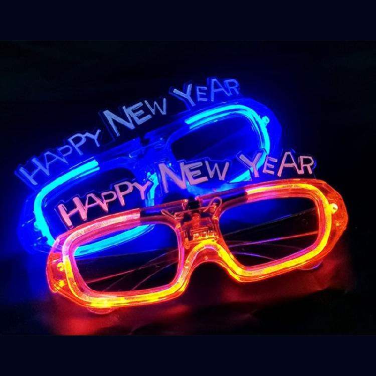 Cosplay LED Light Up Square Eyewear For Adults Kids Costume Accessories New Year Eve Party Decoration Supply