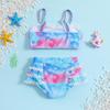 Girls' Fish Scale Halter Bikini Two-Piece Set