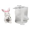 Rabbit Holding Easter Egg Silicone Mold 3D Epoxy Casting Decoration Craft Bunny Hold Easter Egg Epoxy Resin Casting Mold